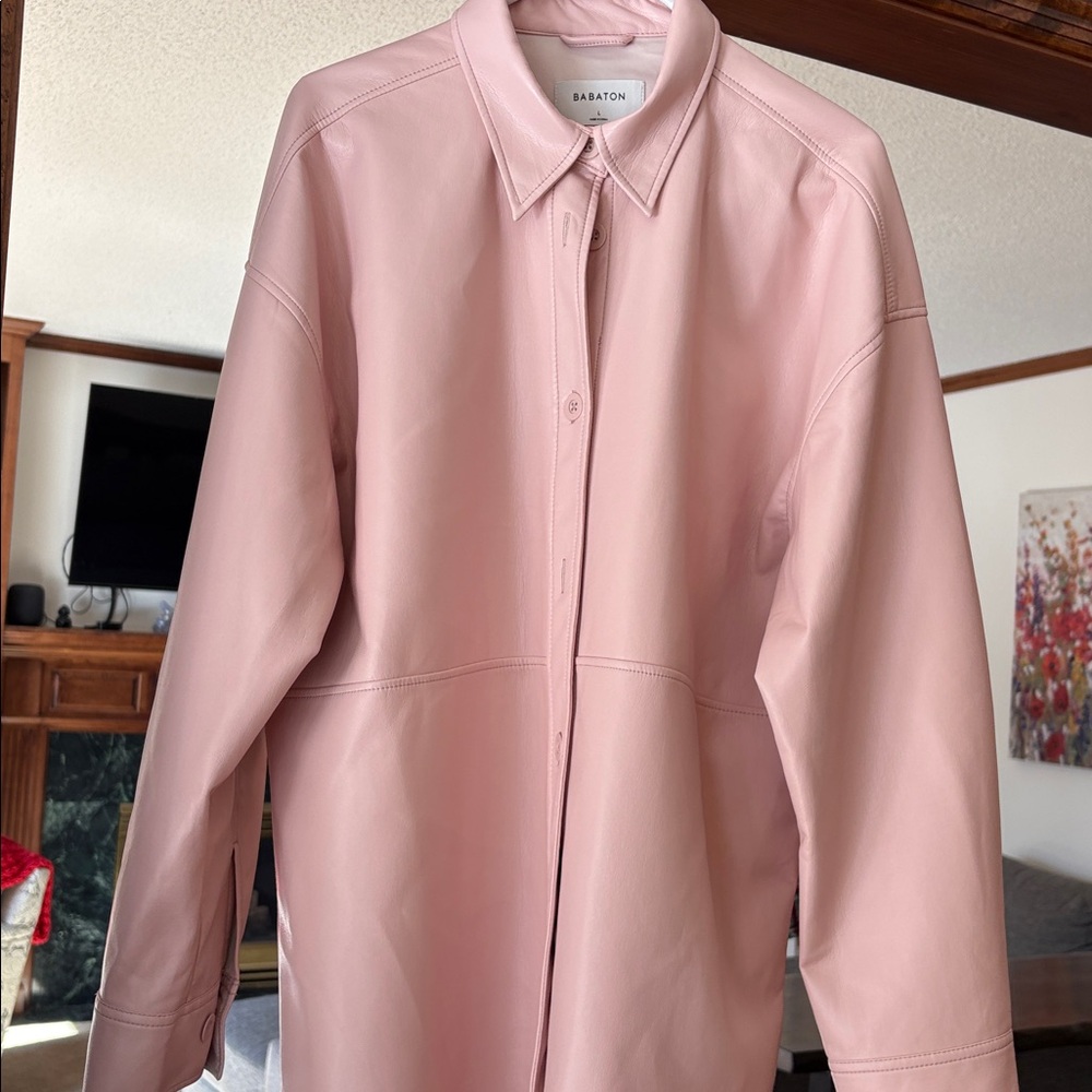 Aritzia Babaton Vegan Leather jacket size large - Picture 3 of 3